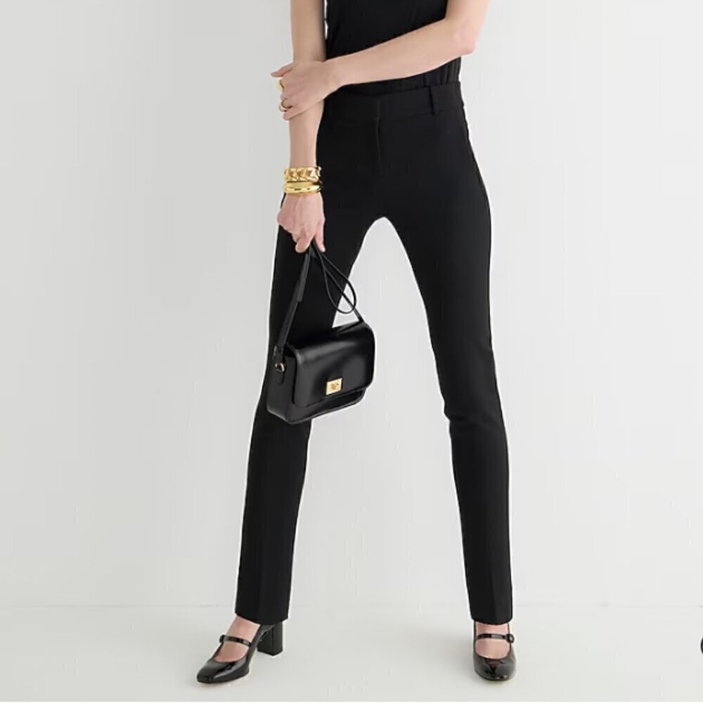 JCREW Size: 2 Black Office Full-length Cameron pant in four-season stretch blend